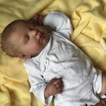 Bebe Reborn Menino Dormindo Silicone Feito A Mão Real