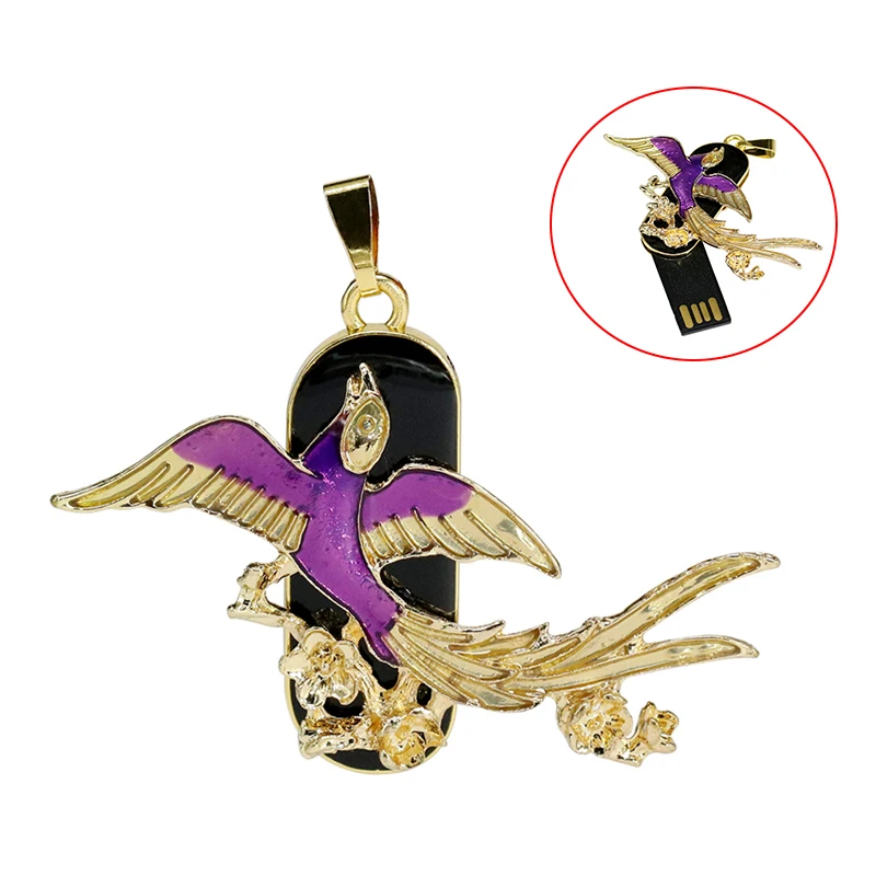 32GB 64GB USB flash drive Fashion Phoenix Memory Stick 4gb 8GB 16GB 128GB Pendrive Flamingo Bird Pen drive Crystal U Disk Key