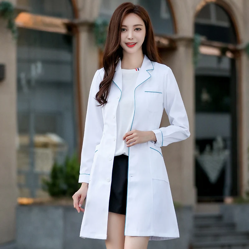 Whitecoatsforwomendoctorsinlongsleevesfornursesinhospitals