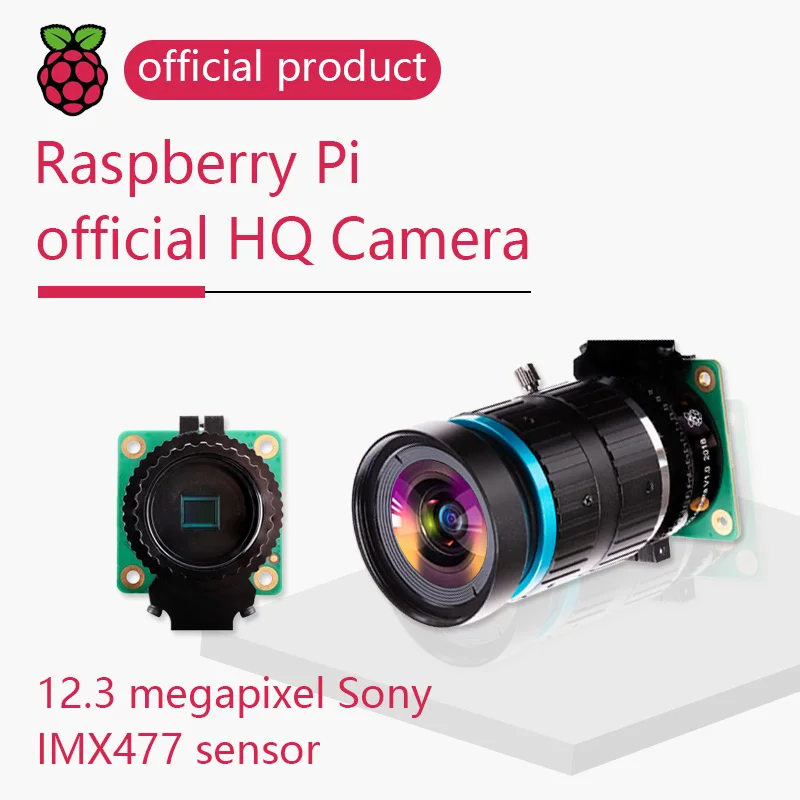 Raspberry Pi High Quality Camera HQ Camera 12.3MP Sony IMX477 with adjustable back focus and support