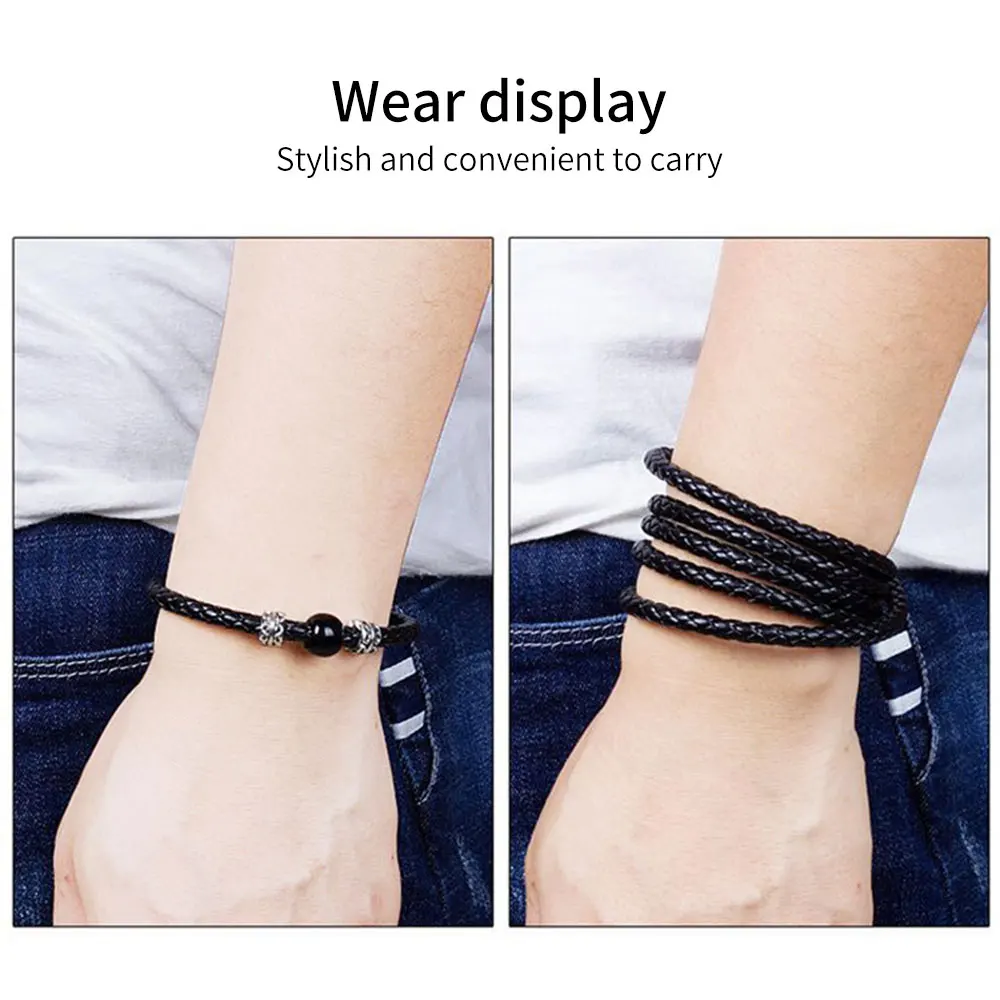 KISSCASE USB Type C Cable For Sumsang Leather Bracelet Micro Cable Lightning To USB Charging Wire For iPhone 7 11 Pro X XS Max