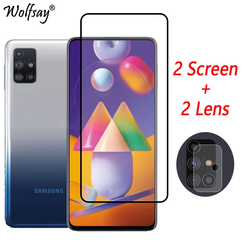 

Tempered Glass For Samsung Galaxy M31S Screen Protector For Samsung M31S M52 M32 M22 A22 M12 Camera Glass For Samsung M31S Glass