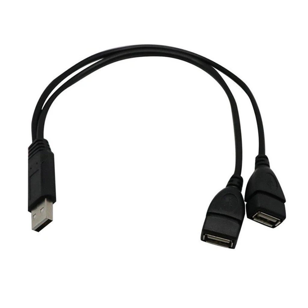 USB 2,0 A штекер 2 двойной USB гнездовой разъем Y сплиттер концентратор кабель питания