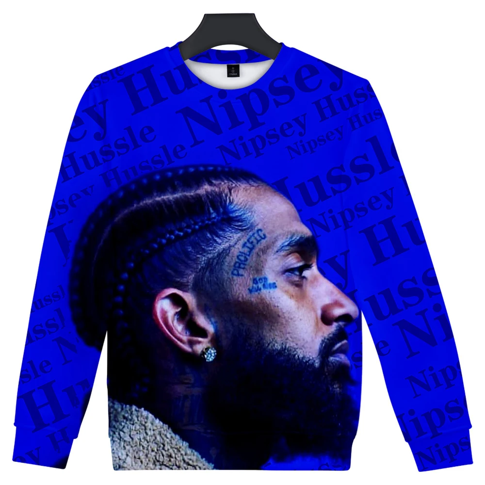 2019 Rapnipsey hussle 3D уличная Толстовка для женщин/мужчин с круглым вырезом и длинными