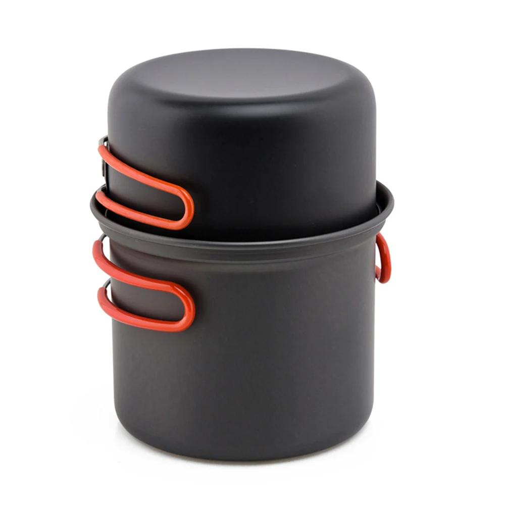 Outdoor Folding Spork Cooking Pots Cookware Set 3000W Camping Stove Dishcloth Picnic Camping Hiking Dinner Tableware Aluminum