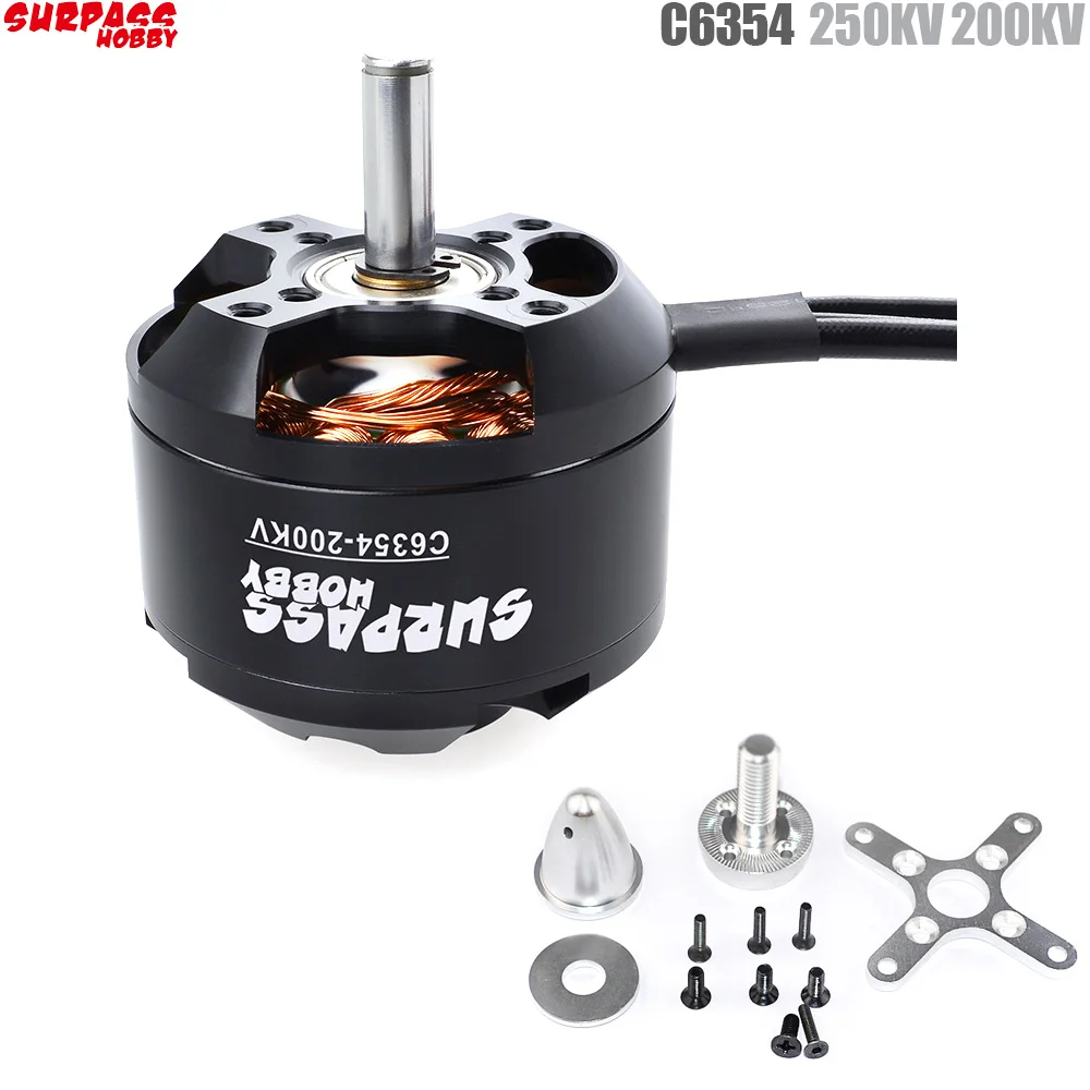 SURPASS HOBBY C6354 6354 250KV 200KV бесщеточный двигатель для RC самолета планерный самолет с фиксированным крылом
