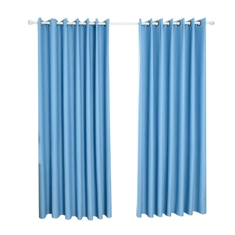 Thick Thermal Blackout Ready Made Eyelet Ring Top Pair Curtains Panel