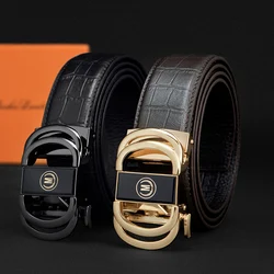 Luxury Men Belts Genuine Leather Automatic Buckle Belt For Men Designer Brand High Quality Business Strap Belt