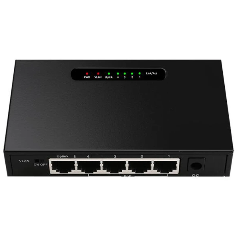 5 портов POE гигабитный коммутатор RJ45 Ethernet порт неуправляемый настольный с