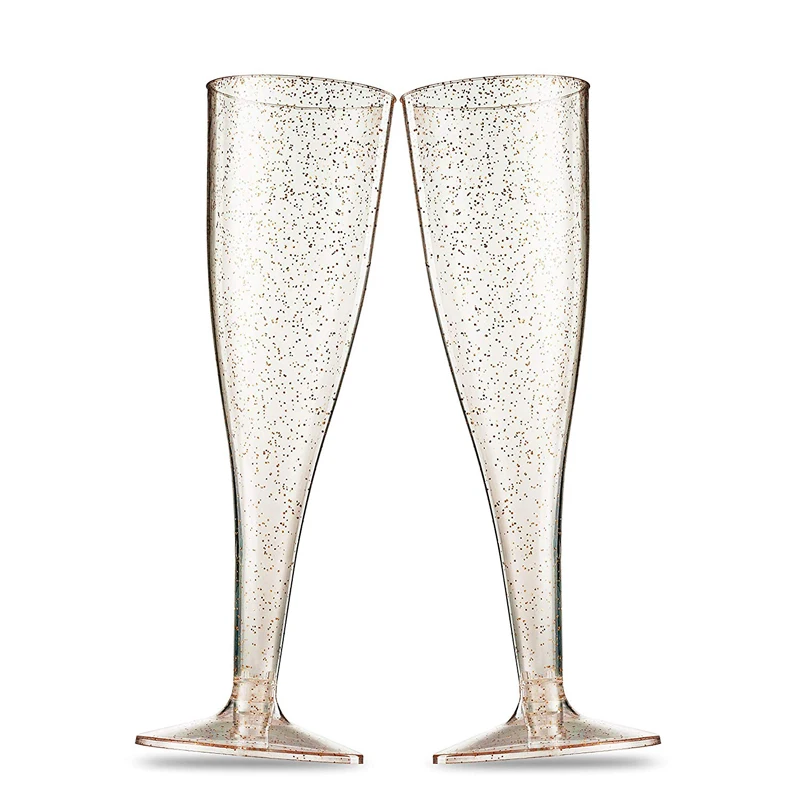5 x шампанское флейты 190 мл пластиковые очки вечерние многоразовые одноразовые для вечеринки посуда
