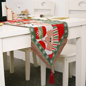 

Christmas Decor Flag Table Cloth Party Decorative Santa Cartoon Classic