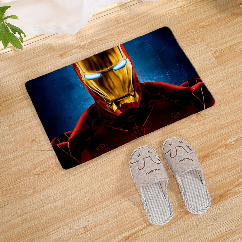 

Marvel Super Hero Logo Print Home Doormat Insole Kitchen Carpet Indoor Outdoor Welcome Bathroom Anti-slip Floor Mats 80cm