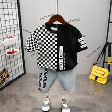 Новинка года; сезон лето; стильная детская одежда для мальчиков; Цвет черный, белый; футболка с короткими рукавами разных цветов; детская футболка с короткими рукавами