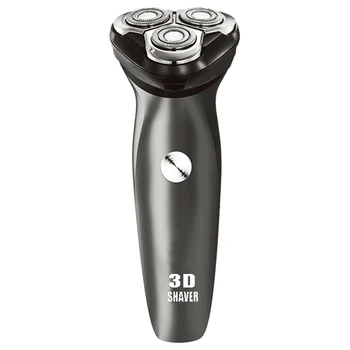 

Rechargeable Electric Shaver 3D Triple Floating Blade Heads Shaving Washable Cordless Beard Trimmer for Men