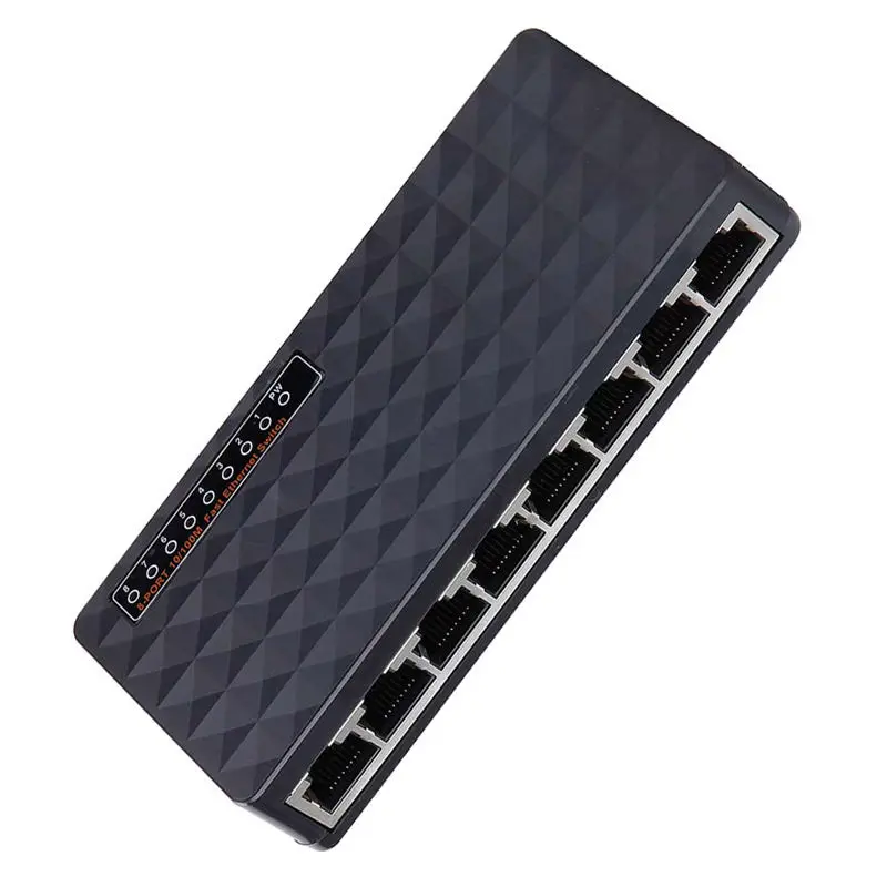 Diewu 8 Порты и разъёмы Gigabit Ethernet сетевой коммутатор Gigabit 10/100 Мбит хаб настольное моноканальный центр обмена Ethernet управляемый коммутатор(штепсельная Вилка стандарта США