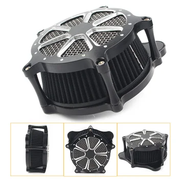 

Motorcycle Air Cleaner Intake Filter For Harley Touring FLHX FLHR FLHT FLTR Trike 2008-2016 & Softail 2016-2017 Contrast Cut