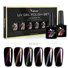 Nouveaux Produits Venalisa 3d yeux de chat Ongles Couverture Complète Bage UV LED Ongles Gel Vernis À Ongles Vernis À Ongles Design Peinture Kit De Gel(China)