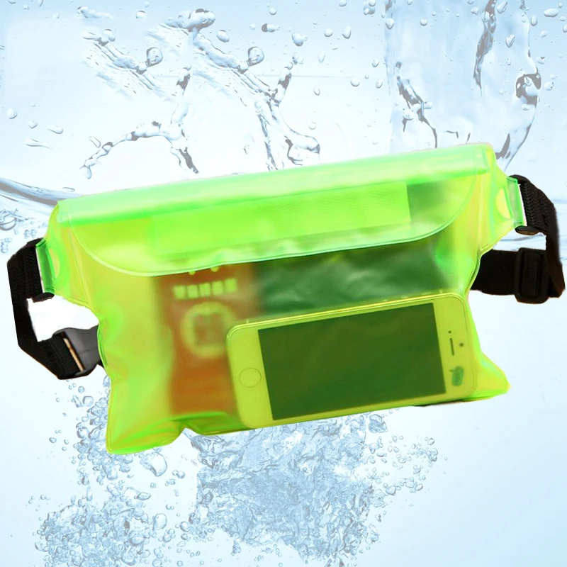 Waterproof Swimming Bag Ski Drift Diving Shoulder Waist Pack Bag Underwater Mobile Phone Bags