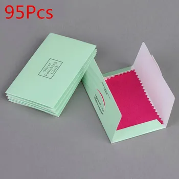 

95pcs Silver Polish Cloth Jewelry Polishing Silver Burnishing Buffing Gold Clean Tool Jewelry Cleaner Rub