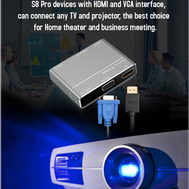 3 в 1 S8PRO TV Dongle HDMI/VGA+ аудио конвертер Цифровой AV адаптер USB в HD дисплей медиаплеер VS Miracast
