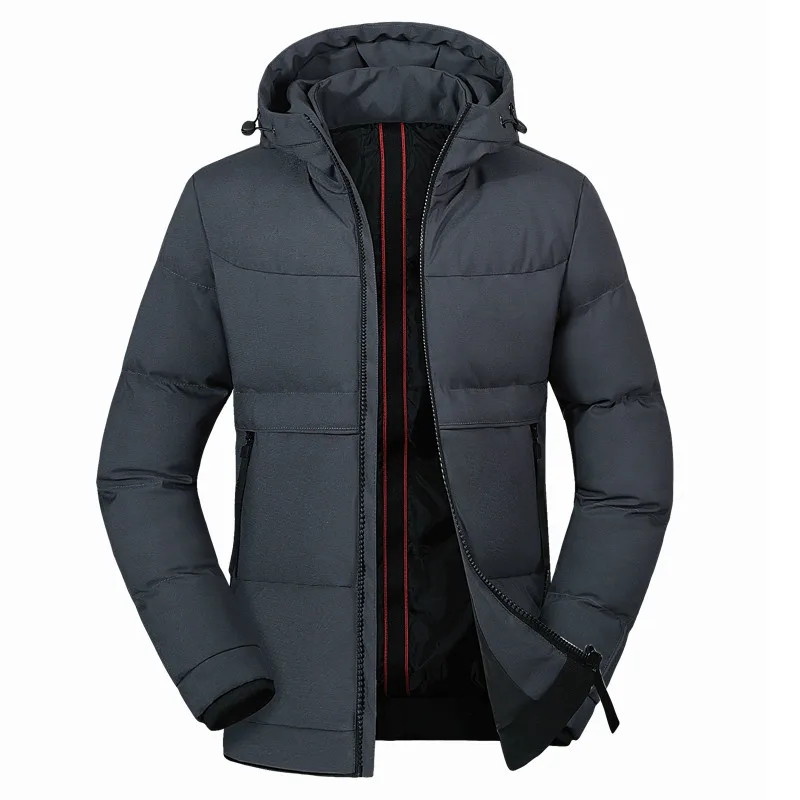 Мужская парка повседневная стеганая куртка мужское зимнее теплое пальто с
