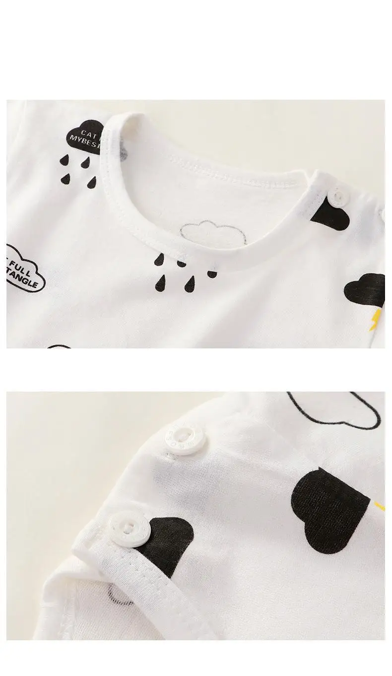 New Children's Short Sleeve T-shirt Set Summer Infant Boys Short Sleeve 2 Piece Set Pure Cotton Clothes Set Blue Elephant Outfit clothing sets black	