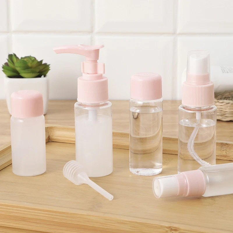 Pink/Blue Mini Plastic Transparent 30ml Travel Bottle Set Portable Empty Cosmetic Containers Perfume Spray Bottle