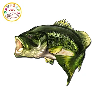 

Stylized Largemouth Bass Fishing Sticker Boat Kayak Truck Window Car Decal PVC Motorcycle Car Decoration Decal, 13 Cm X 11 Cm