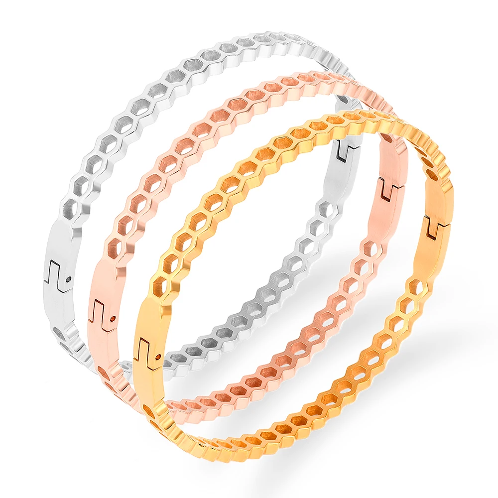 2021 The Most Hot Sale Stainless Steel Women Popular Bangles 4mm 6mm Top Quality Fashion Bracelets For Woman Jewelry | Украшения и