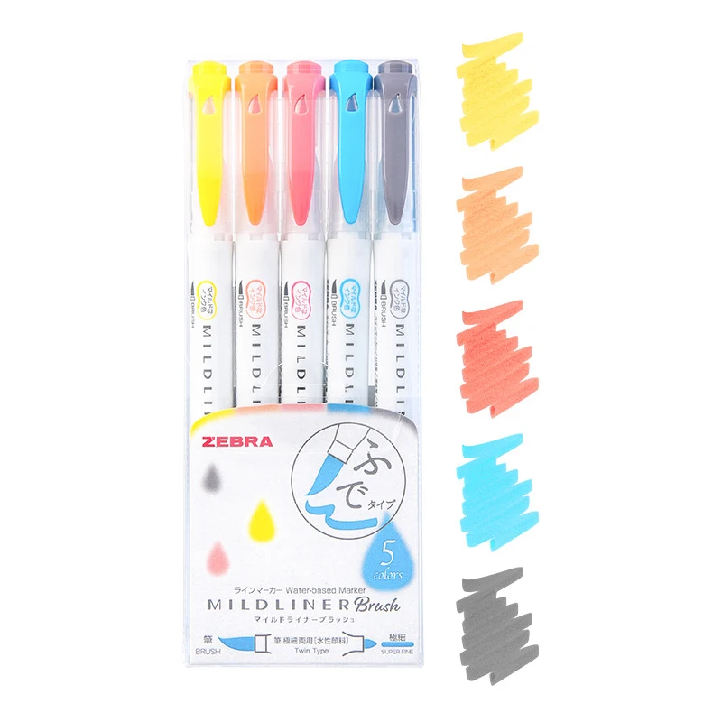Japan WFT8 5/15/25color Set Soft Art Brush Marker Pen Double-headed  Highlighter Marker Pen Painting Marker Supplies Stationery - AliExpress