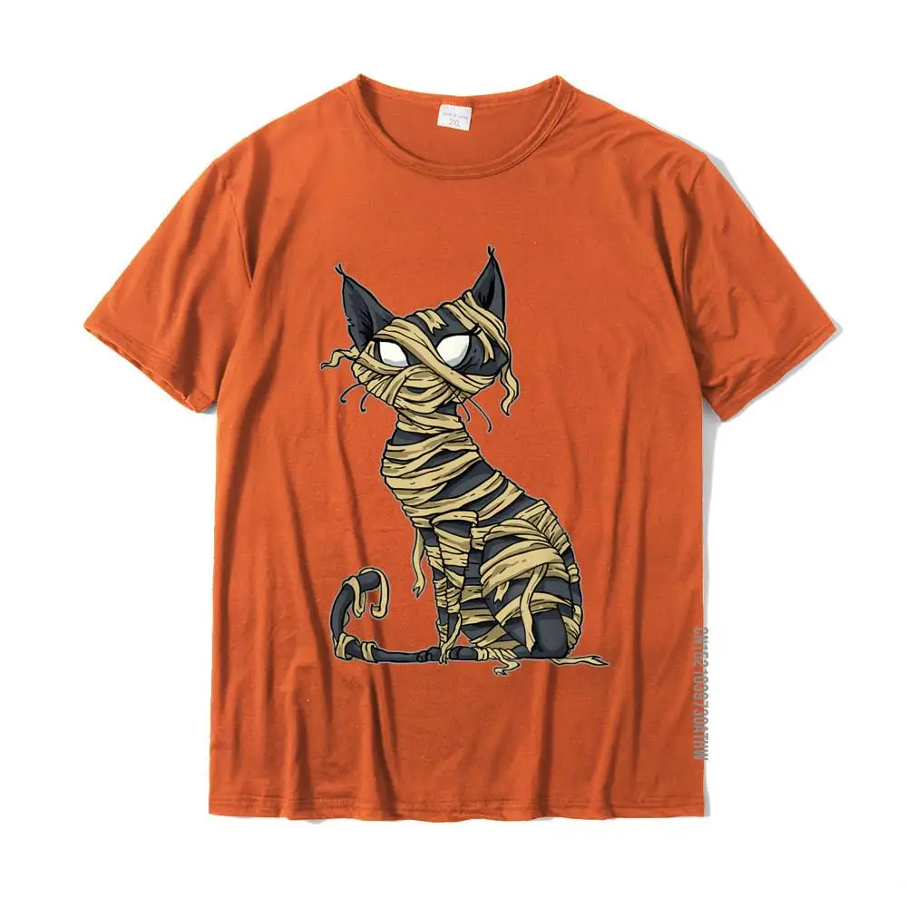 cosie T-Shirt Casual Short Sleeve On Sale Round Collar Cotton Tees Printing T Shirt for Men Summer/Fall Wholesale Halloween Black Cat Mummy Meow Halloween Costume Women Girls T-Shirt__MZ19768 orange