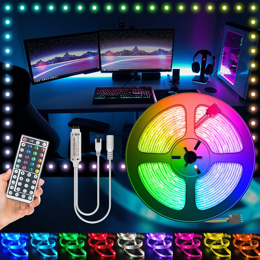 5M 10M 15M Led Lights SMD 5050 RGB LED Strip Light Non Waterproof Led Ribbon Flexible Tape For Home kitchen Christmas 1pc stainless steel sewer drain pipe flexible wash basin sink plumbing for home kitchen bathroom downcomer facility accessories