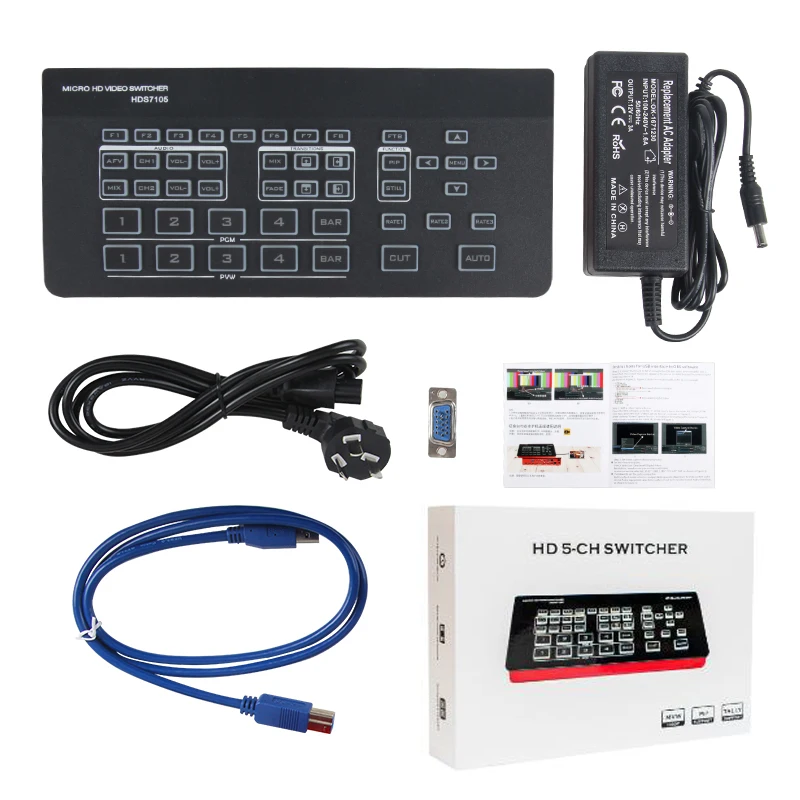 Переключатель прямого эфира DeviceWell HDS7105 HDMI 4 * + 1 DP входы переключатель потокового
