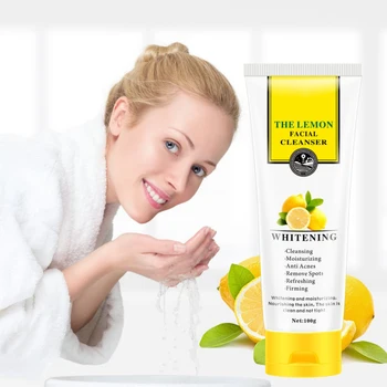 

100g Lemon Hydrating Facial Cleanser Product Moisturizing Nourishing Gel Deep Cleaning Shrink Pores Hydrating Whitening Skin D6