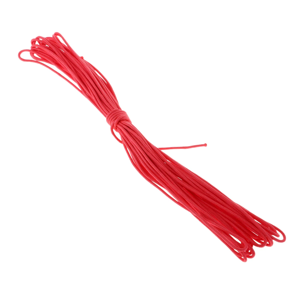 Устойчивая к истиранию плетеная леска, 10 м мультифиламентная 16 стендов 2 мм Диаметр Открытый Кемпинг скалолазание Пешие прогулки веревка - Цвет: Красный
