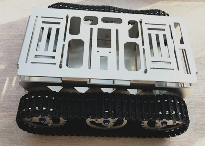 

Hot DIY Aluminium Alloy Intelligence Vehicle Car Platform Tracked Robot Tank Chassis with Powerful Motor for STEM Education For