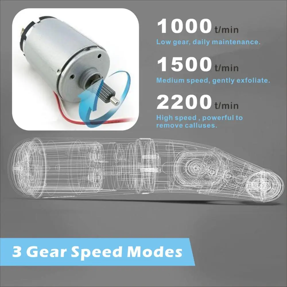 Electric Foot Grinder Heel File Grinding Exfoliator Pedicure Machine Feet Hard Dead Skin Remove Professional File Care Tool - Image 4
