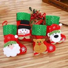 Санта Снеговик Олень Медвежонок Кулон украшения год носки рождественские украшения для дома Веселые елочные украшения