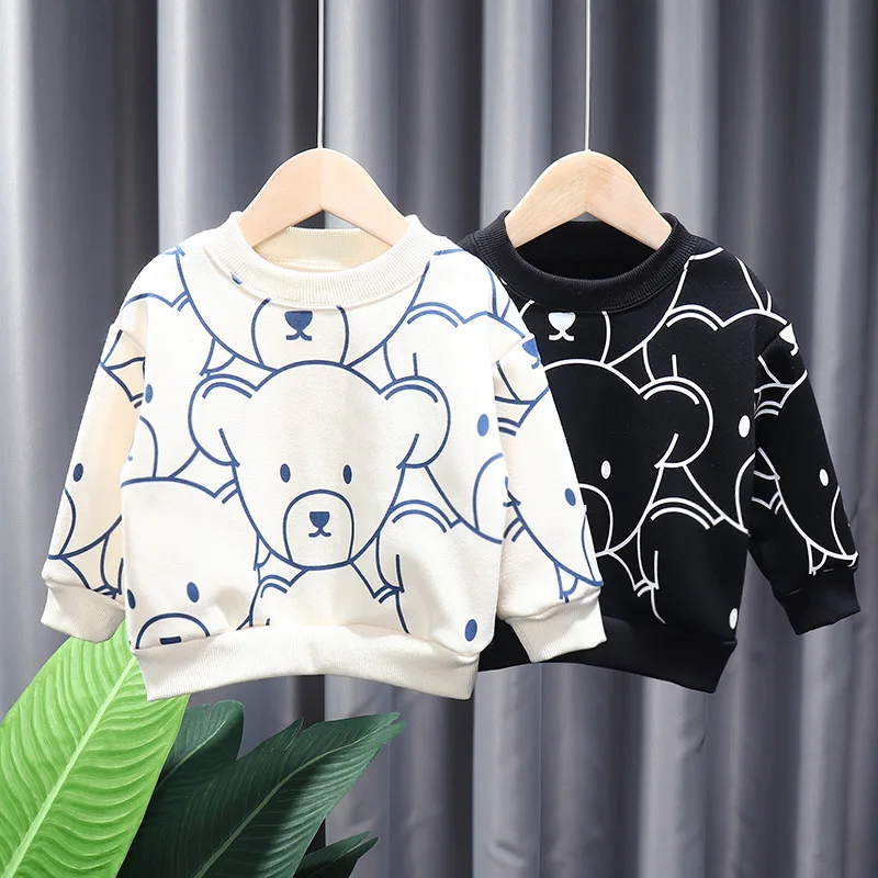 

Boys Sweatshirt Kids Clothes 0-5Y Children's hoodie Cottons Cartoon Spring Autumn Girl T-shirt long sleeve Baby boy pullover