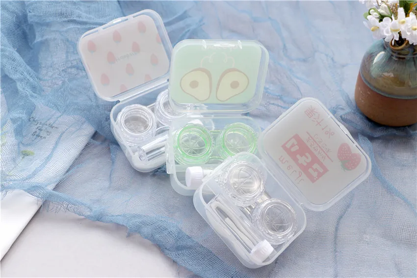 1Pcs Contact Lens Case Travel Eye Contact Lens Box Kit Women Mini Contact Lenses Case Container Lenses Box for Girl Women