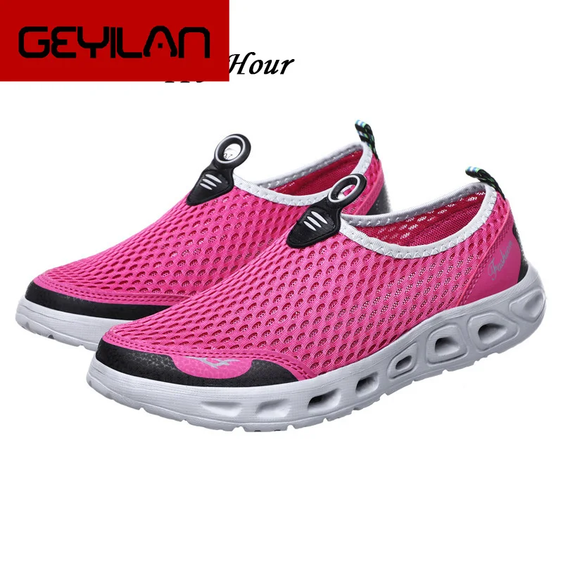 

2019 Spring Summer Sneakers Women Shoes Breathable Mesh Casual Women Flats Pink Blue Woman Shoes Plus Size 35-42 A1164