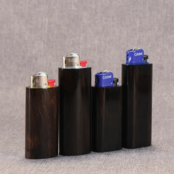 

Cricket BIC J3 J5 Solid Wood Lighter Protective Cover Portable Pocket Explosion-proof Pressure Relief Ebony Man Cigarette Tool