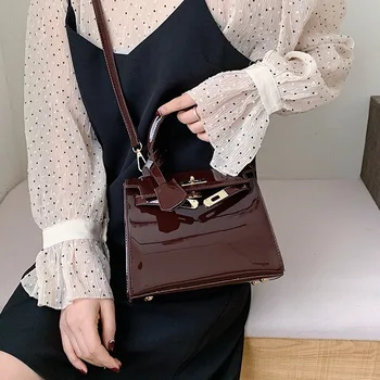 

High-Grade Bag Shoulder Bag Western Style Handbags 2020 Patent Leather Hand Bag Package Shoulder Small Package