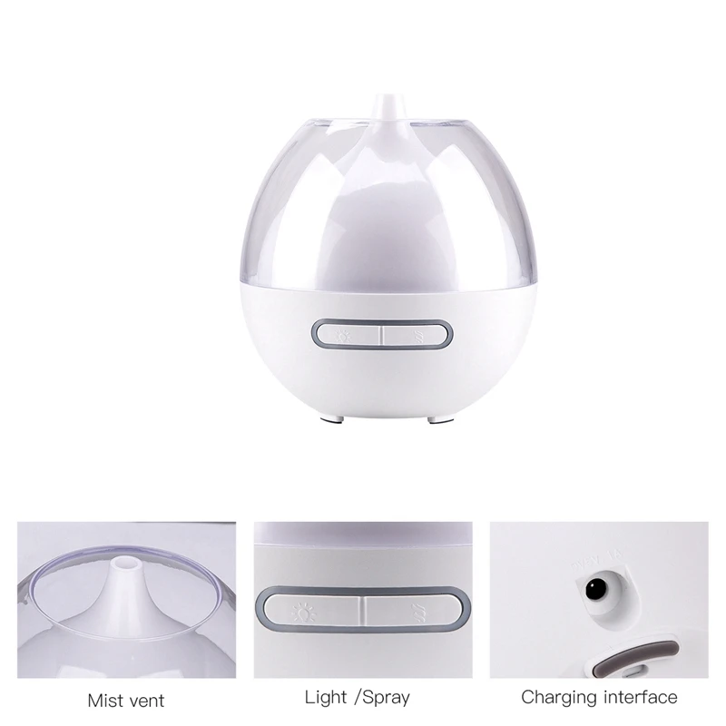 New USB Electric Aroma Air Diffuser Vase Ultrasonic Air Humidifier Essential Oil Aromatherapy Cool Mist Maker for Home