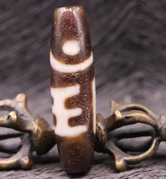 

Unique Pattern Energy Tibetan Old Agate OM Wishing Word dZi Bead Amulet 56MM LKbrother Sauces Top Quality Garrantee