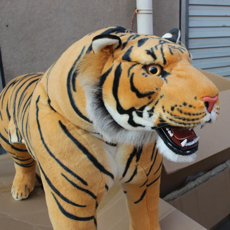 Большая плюшевая игрушка с имитацией животных, тигр, лев, леопард, подарок на день рождения, реквизит для обучения и фотосъемки, домашний демонстрационный зал