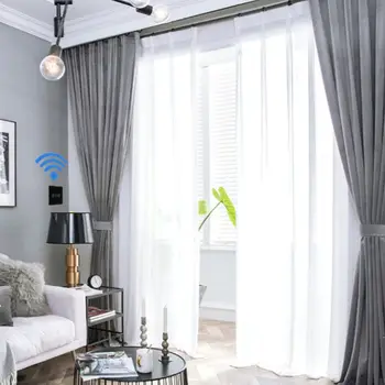 

WiFi Smart Curtain Switch for Electric Roller Shutter EU/US Switch Remote Control Intelligent Speaker Voice Control Timer girls