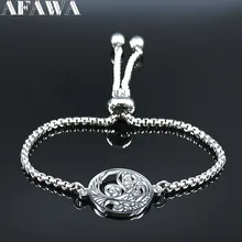 Браслет-цепочка из нержавеющей стали «Древо жизни», женский серебряный браслет-цепочка, ювелирное изделие, pulsera acero inoxidable mujer B18599