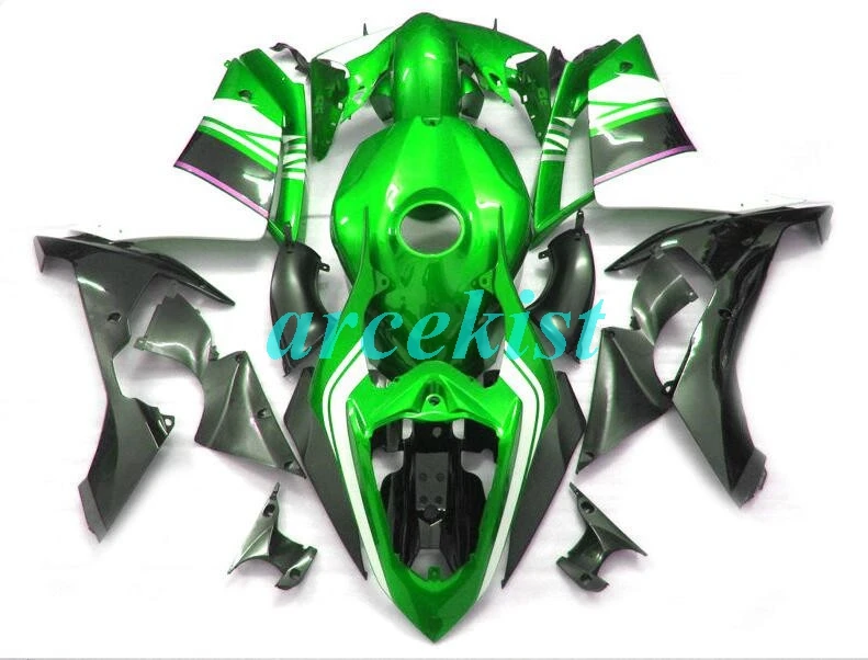 4 подарки ABS прессформы Мотоцикл Обтекатели подходит для Yamaha YZF-1000-R1 2007 2008 07 08 обтекатель кузова набор пользовательских зеленый Прохладный