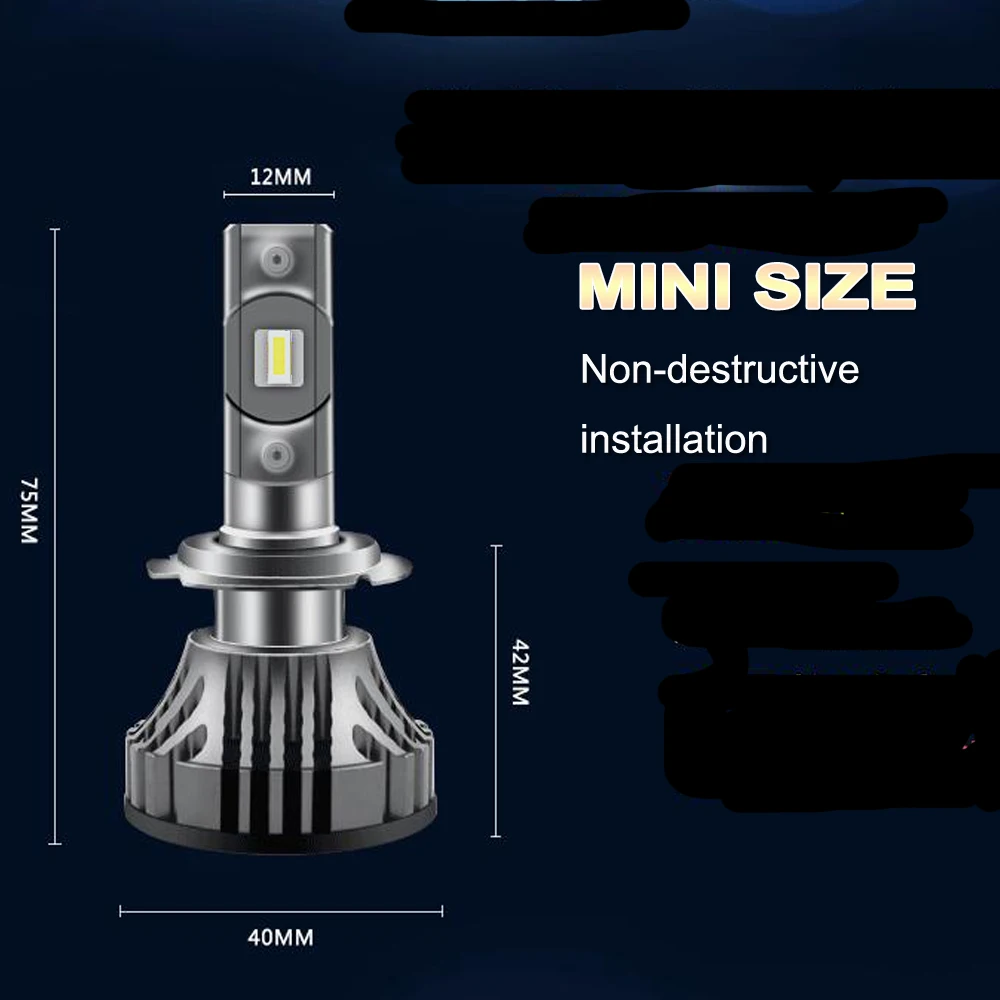 Светодиодная лампа YOTONGLIGHT H7 для автомобильных фар H4 светодиодная 120 Вт 9005 лм Led H1 H11